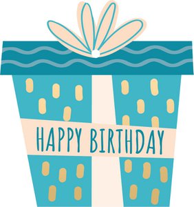 Gift tag gift "Happy Birthday"