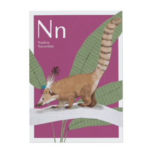 ABC Karte - N wie Nadine Nasenbär