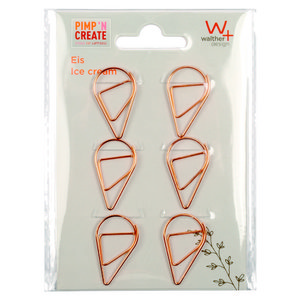 Metal deco clip, PIMP AND CREATE, ice cream cone, copper