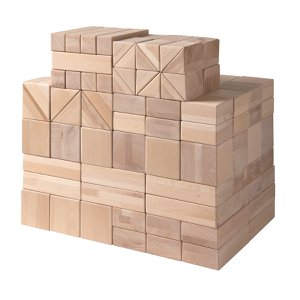 Van Dijk Toys Haagse Block Set / Wooden Blocks Set 10cm (Childcare Quality)