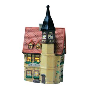 Wurm Lichthaus "Ratskeller" aus Porzellan, Bunt (B/H/T) 10x21x10cm