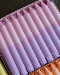 Taper candles - two/coloured pastel