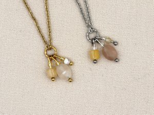 ketting Tiga gele aventurijn, zilver of goud roestvrijstaal