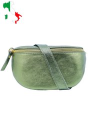 Belt bag in shiny metallic iridescent leather Size M IT2516