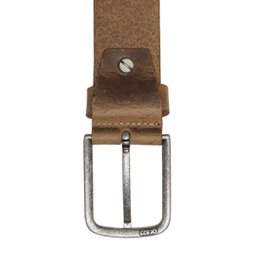Men's Belt Brown Italian Leather - 3.5 cm Wide Casual Leather Women's Belt Or Men's Belt