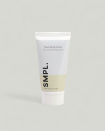  Nourishing day and night cream in a white tube with the brand name "Hers" printed on it. The cream is designed for both day and night use, providing nourishment and hydration for the skin.