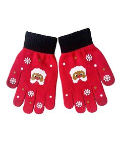 Handschuhe - Rot mit Weihnachtsmann