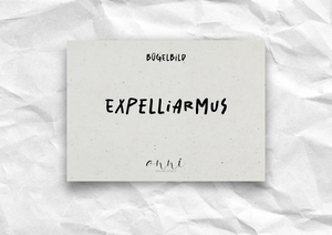 Iron-on transfer “Expelliarmus” – DTF transfer, black/white