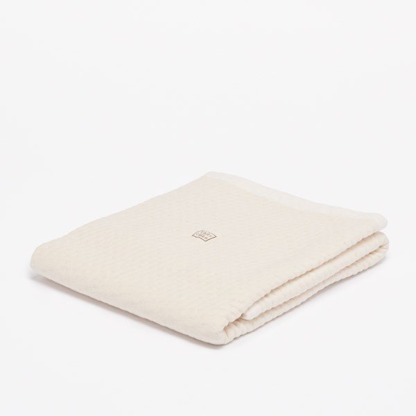 Ledikantdeken zomer off white - Soft Dots