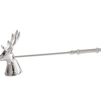 EDZARD kaarsblusser vlammenverdelger hert, edel verzilverd, aanslag beschermd, lengte 26 cm