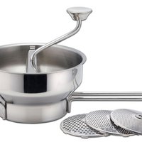 Passiergerät aus Edelstahl mit 3 Einsätzen Premium