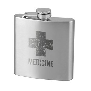 Hip flask "MEDICINE"