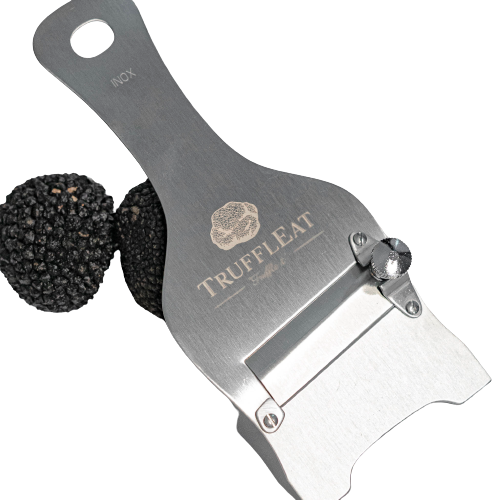 Râpe à Truffe Et Fromage Professionnelle - Lame Acier Inoxydable Réglable - Manche En Bois Avec Trou - 8x19.5 Cm