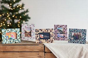 DIY Package Mosaic Photo Frame