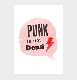 Punk er ikke dødt vægkunsttryk