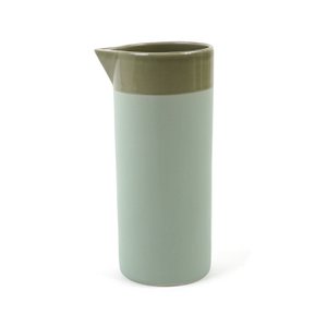 Waterkan Cilindermat met band celadon 1000ml 8,5x20cm