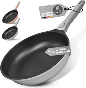 Bak pan 28 cm, niet -stick coating, verwijderbare handgrepen, inductie, ovenfestival (grijs)