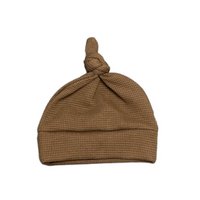Button hat waffle brown