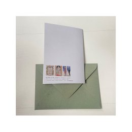 Folded greeting card (A6) in envelope for wedding Museum collection