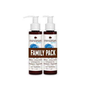 Familienpaket Yoga Ein-Ausatmen-Bad und Massageöl Messinian Spa