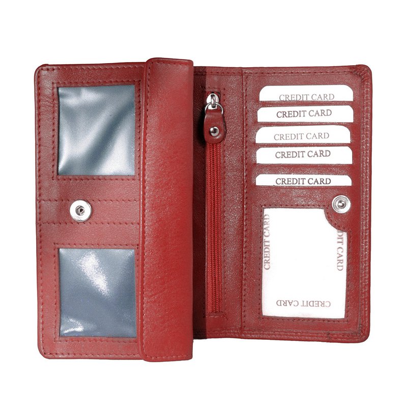 Skórzany Portfel Damski RFID - Skórzany Portfel Damski - Model Harmonijka