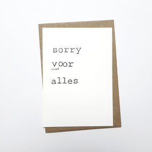 Entschuldigung für alles