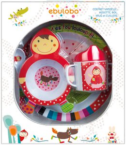 Chaperon Set Teller, Schüssel, Löffel und Becher