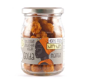 Golda - Bio-Mango-Fruchtkugel 100% Frucht - Happy Happs im Pfandglas, 160g