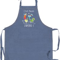 Kitchen apron L'apéro Denim blue 90 x 72