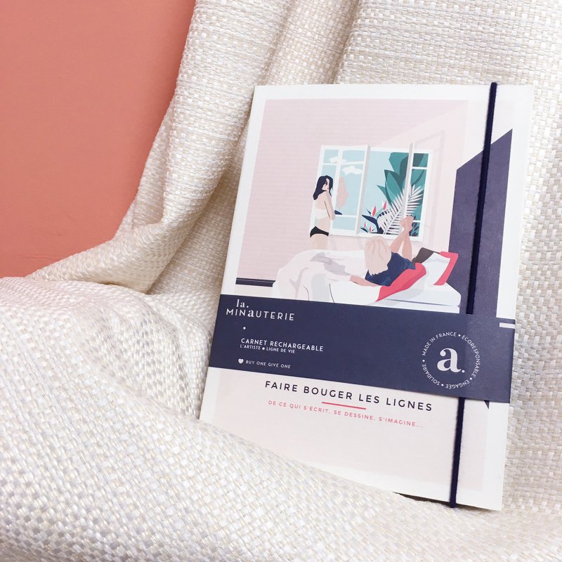 Cuaderno de bocetos recargable "El Artista" - Kraft + Hojas en blanco