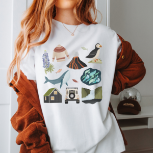 Tshirt Iceland Travel - ORGANIC COTTON Scandinavia Shirt - Iceland Souvenir