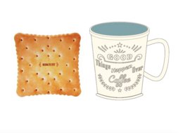 Coffee Bar Latte Cup creme/blå coaster 400ml