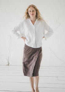 &nbsp;Midi Linen Skirt For Women