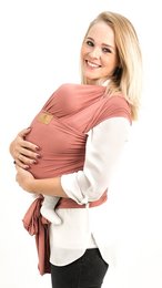 Soft, cozy salmon-colored swaddle blanket made of high-quality, breathable fabric for comfortable baby wrapping.