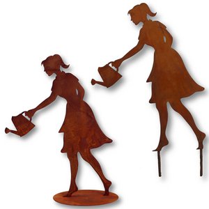 Decoratieve tuinman "Gisela" van metaal | Huis- en tuindecoratiefiguur