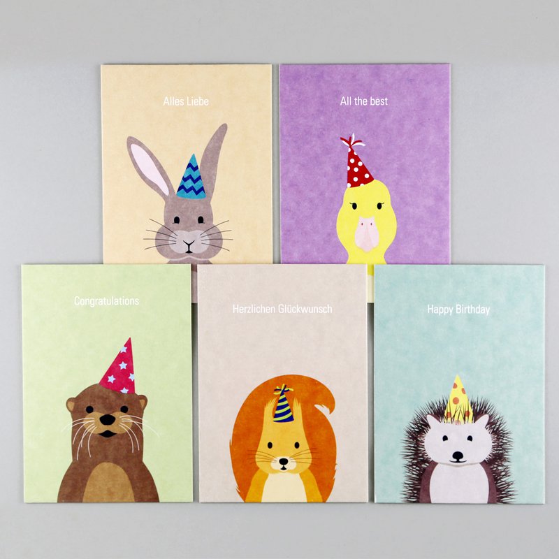 Postkarte Holzschliff Eichhörnchen