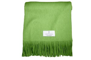 Green wool and acrylic scarf