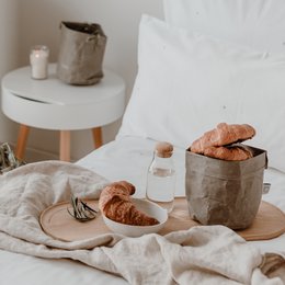 Paperbag sæt med 2 grå (PU = 6 sæt)