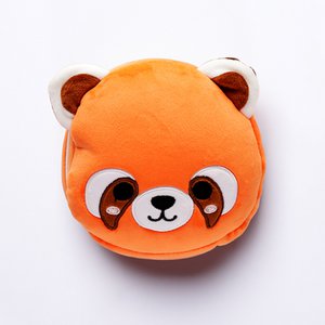 Relaxeazzz Red Panda pluche reiskussen en oogmasker