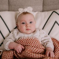 Cot blanket wool - Terracotta