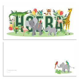 Kaart 21x10 hoera jungle