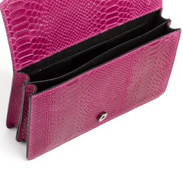 Florence Artegiani. Luce Damenhandtasche. Schlangenleder-Gravur aus echtem Wildleder