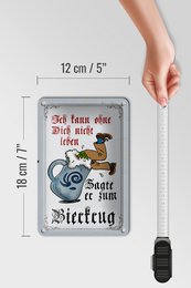 Tin sign beer 12x18cm can't live without you decoration