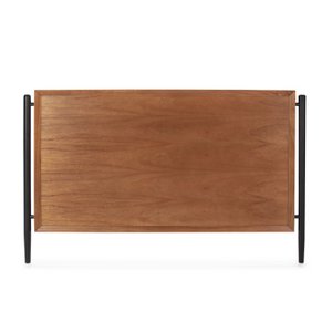 CABECERO 160X6X110 MADERA MARRON/NEGRO/METAL NEGRO TH2648723