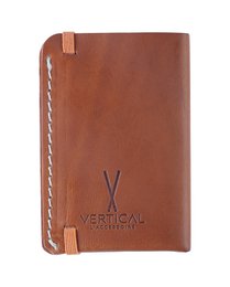 Camel leather card holder
