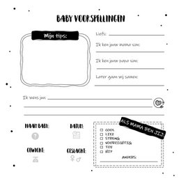 Fill-in Book SilliBeads - The Babyshower Fill-in Book - Hardcover Wire-o (SORT/HVID RANGE)