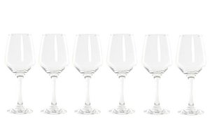 GLASS SET 6 GLASS 7X7X21 320ML, WHITE WINE PC186755