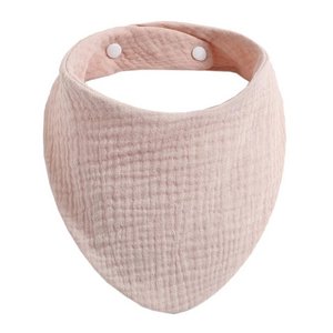 Hydrophiles Lätzchen / Sabberlätzchen - Weiche Baumwolle mit verstellbaren Druckknöpfen - Sand