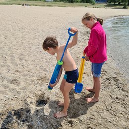 Water Shooter vandpistol 55 cm, sprays op til 12 m, blå