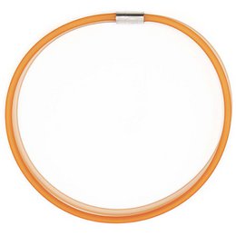 Cadena de goma, 2 hilos naranja/champagne